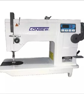 Consew CN2073R-DSM Single Needle Drop Feed Zig-Zag Lockstitch Industrial Sewing Machine With Table and Servo Motor