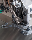 Juki MO-6704-150 Pearl 1.6mm Rolled Hem 3-Thread High-speed Overlock / Safety Stitch Industrial Serger Includes Table and Servo Motor (Table Comes Assembled)